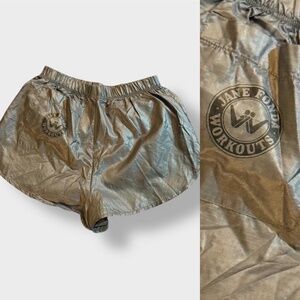 80s Jane Fonda Workouts Active Wear Gym Fitness Workout Loose Fit Shorts SMALL